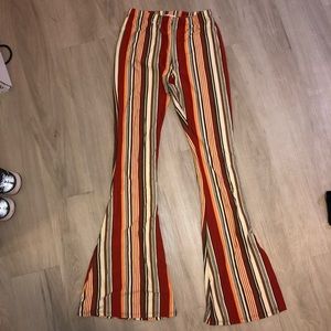 STRIPED PANTS IN ORANGE